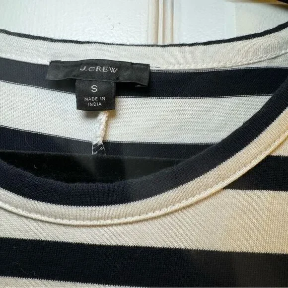 Jcrew navy and white striped hi low maxi dress Sz Small - Picture 5 of 7